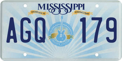 MS license plate AGQ179
