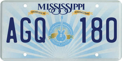 MS license plate AGQ180