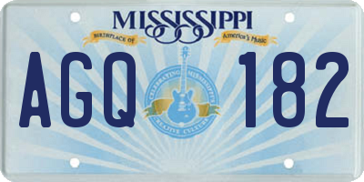 MS license plate AGQ182