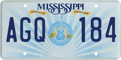 MS license plate AGQ184