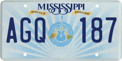 MS license plate AGQ187