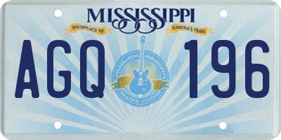 MS license plate AGQ196