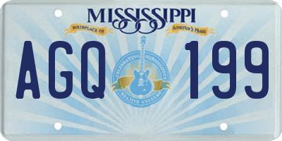 MS license plate AGQ199