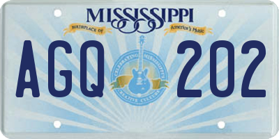 MS license plate AGQ202