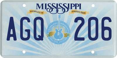 MS license plate AGQ206