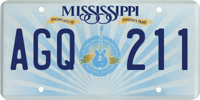 MS license plate AGQ211