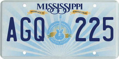 MS license plate AGQ225