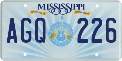 MS license plate AGQ226