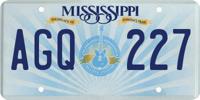 MS license plate AGQ227