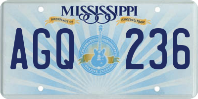 MS license plate AGQ236
