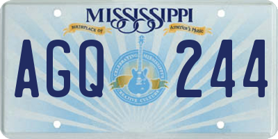 MS license plate AGQ244