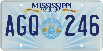 MS license plate AGQ246