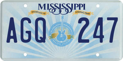 MS license plate AGQ247