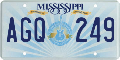 MS license plate AGQ249