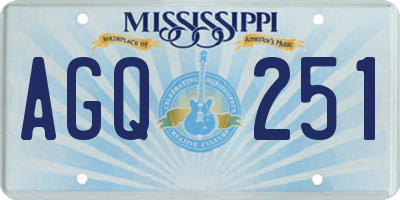 MS license plate AGQ251