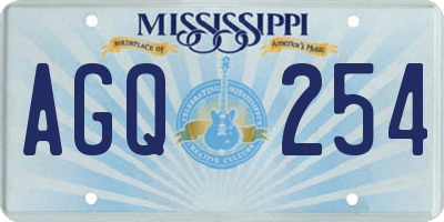 MS license plate AGQ254
