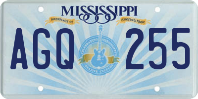 MS license plate AGQ255