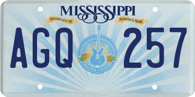 MS license plate AGQ257