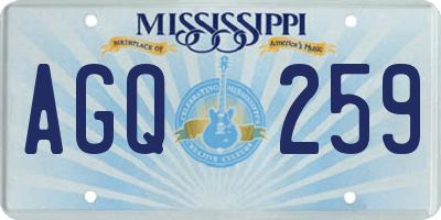 MS license plate AGQ259