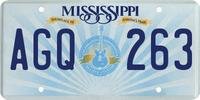 MS license plate AGQ263