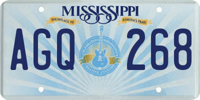 MS license plate AGQ268
