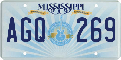 MS license plate AGQ269
