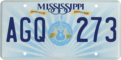 MS license plate AGQ273