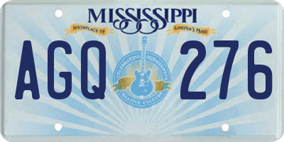 MS license plate AGQ276