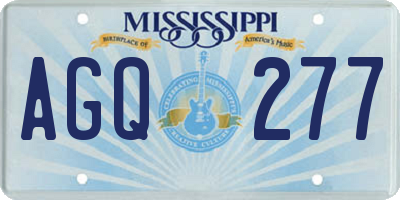 MS license plate AGQ277