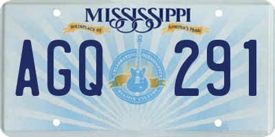 MS license plate AGQ291