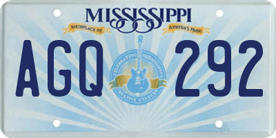 MS license plate AGQ292