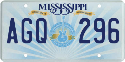 MS license plate AGQ296