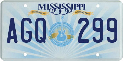 MS license plate AGQ299