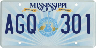 MS license plate AGQ301