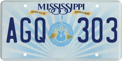 MS license plate AGQ303