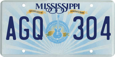 MS license plate AGQ304