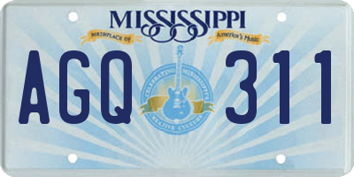 MS license plate AGQ311