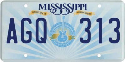 MS license plate AGQ313