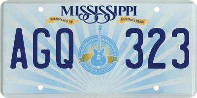 MS license plate AGQ323