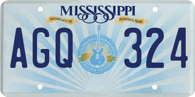 MS license plate AGQ324
