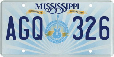 MS license plate AGQ326