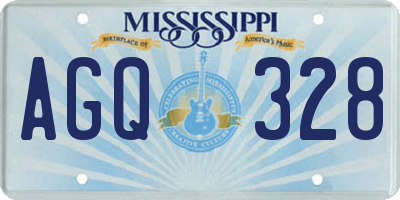 MS license plate AGQ328