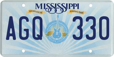 MS license plate AGQ330