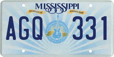 MS license plate AGQ331