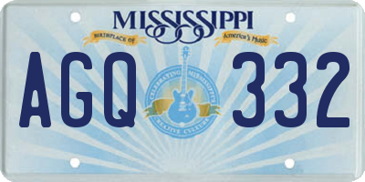 MS license plate AGQ332