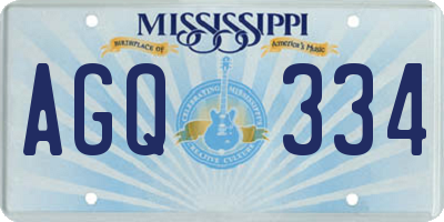 MS license plate AGQ334