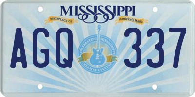 MS license plate AGQ337