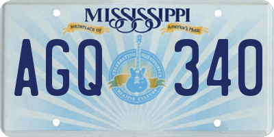 MS license plate AGQ340