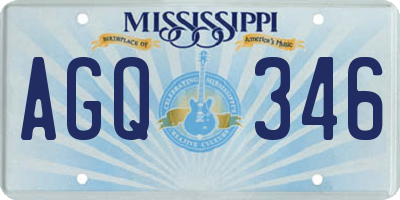 MS license plate AGQ346