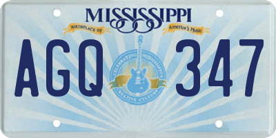 MS license plate AGQ347